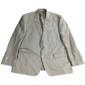 Lauren Ralph Lauren Blazer 48R Mens Beige 100 Linen 2 Button Sport Coat